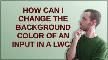 How can I change the background color of an input in a lwc?