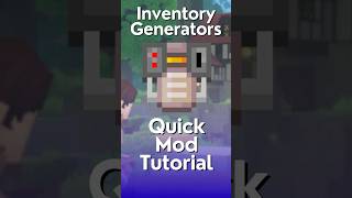 Inventory Generators Mod Tutorial #minecraft #moddedminecraft  #minecraftmods