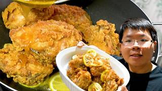How Chinese Chef Cooks Garlic Fried Chicken Thighs in Lemon Sauce
