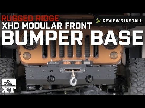 Jeep Wrangler Rugged Ridge XHD Modular Front Bumper Base (2007-2017 JK) Review & Install