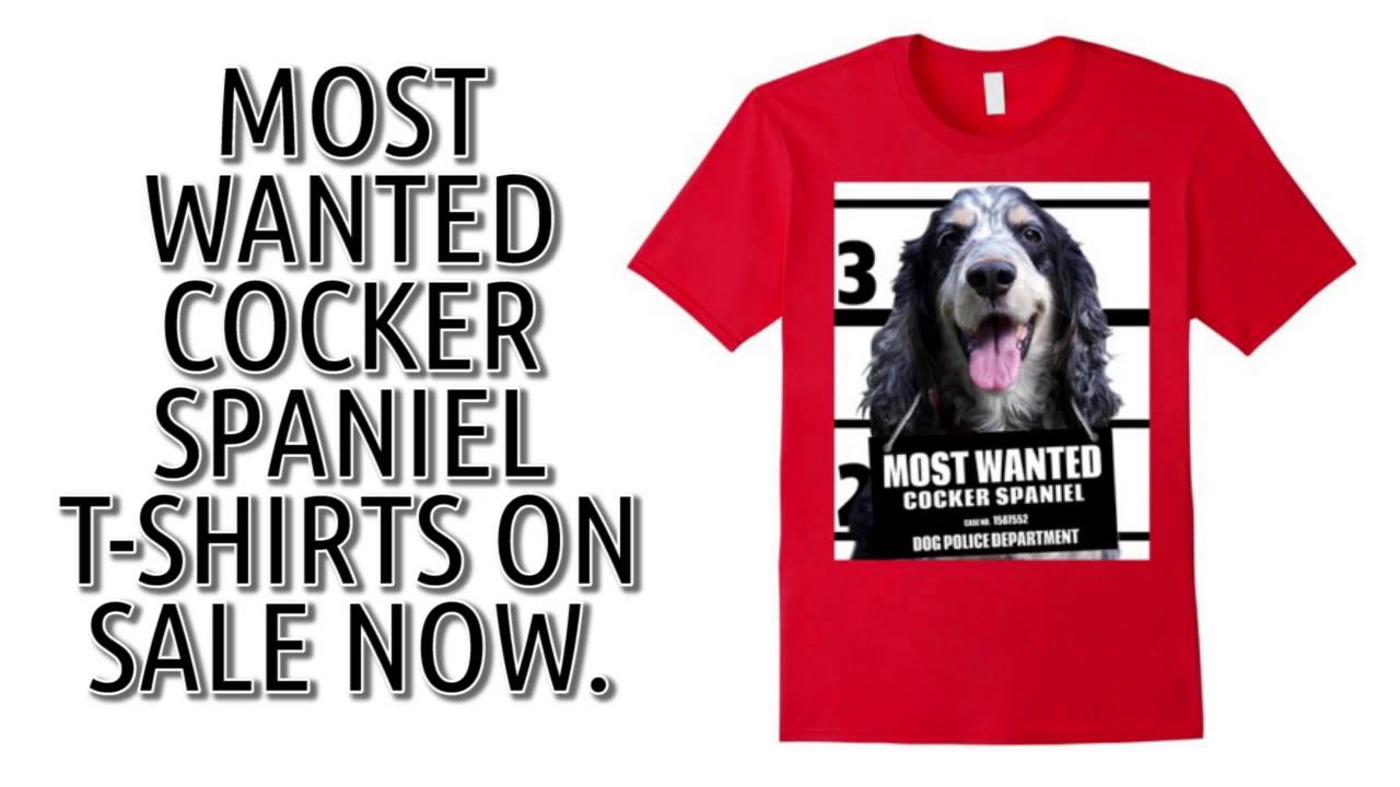 Cocker Spaniel T-Shirt - Men’s, Women’s, Kids - Blue, Red, Olive etc.