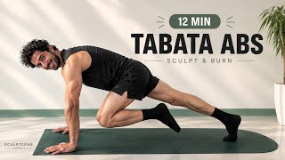 12 MIN TABATA ABS WORKOUT  No Repeat, No Equipment