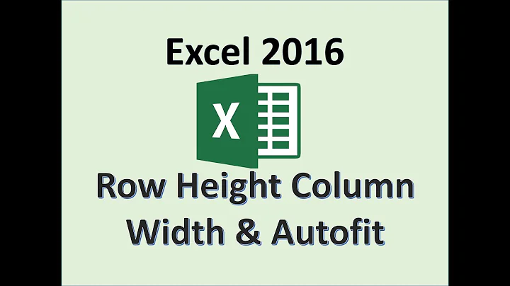 Excel 2016 - Autofit & Column Width - How to Change Adjust Increase Columns Row Height & in Cell MS