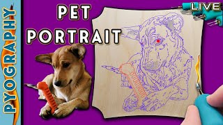 Pyrography: Wood Burning Trekell Pet Portrait Competition 2022 // Dog Eyes & Nose