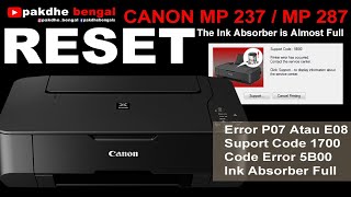 Canon Printer Mp 237 Reset black catridge