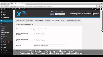 How to set Social Links - Free WordPress Theme AccessPress Lite | WordPress Tutorial