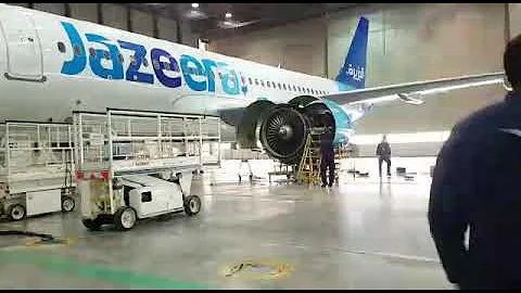 A320 engine change.