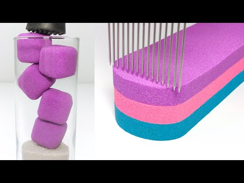 Very Satisfying and Relaxing Kinetic Sand Cutting ASMR #98 - Sand Cutting ASMR