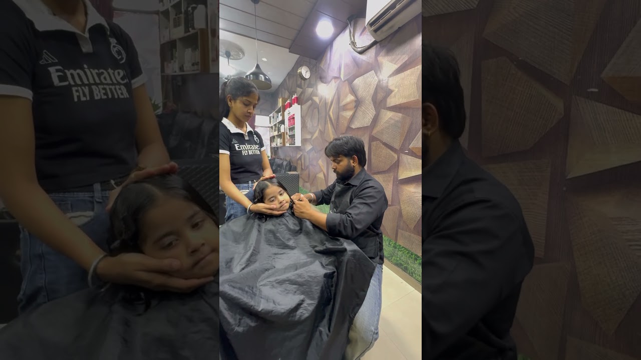 💇♀️/ Baby girl hair cut 💇♀️ / Trending hair cut styling 😍🤘🏻#haircut #girlhaircut