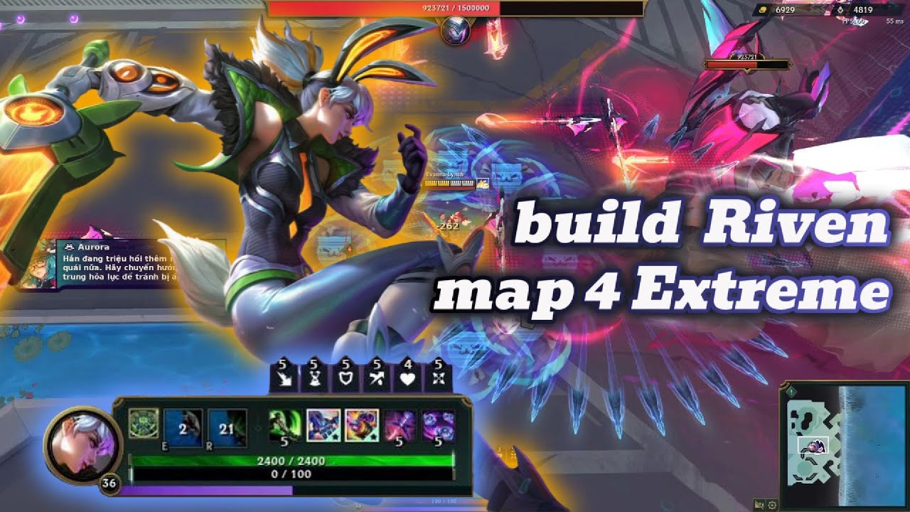 (SWARM LOL #18) Riven - Full build Map 4 Extreme