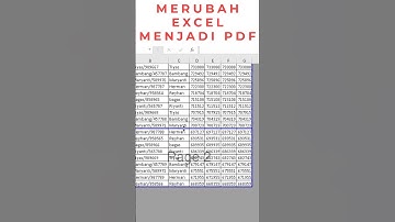 Cara Merubah Excel Menjadi Pdf