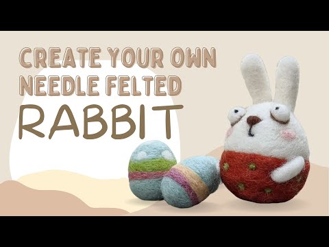 Tarmeek Needle Felting Kit,Easter Rabbit Making Manual Needle Felting  Starter Kit, Easter Decor Wool Felt Tools with Felting Tool Instruction for  Felted Animal Needle Felting Supplies,Gifts for Kids 