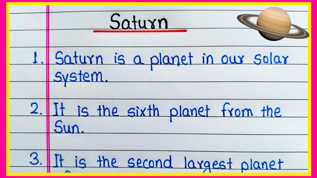 10 lines on Saturn planet in English | Essay on Planet Saturn | Few lines about Saturn Planet 