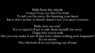 Video thumbnail of "Hello Adel lyrics Advertising"