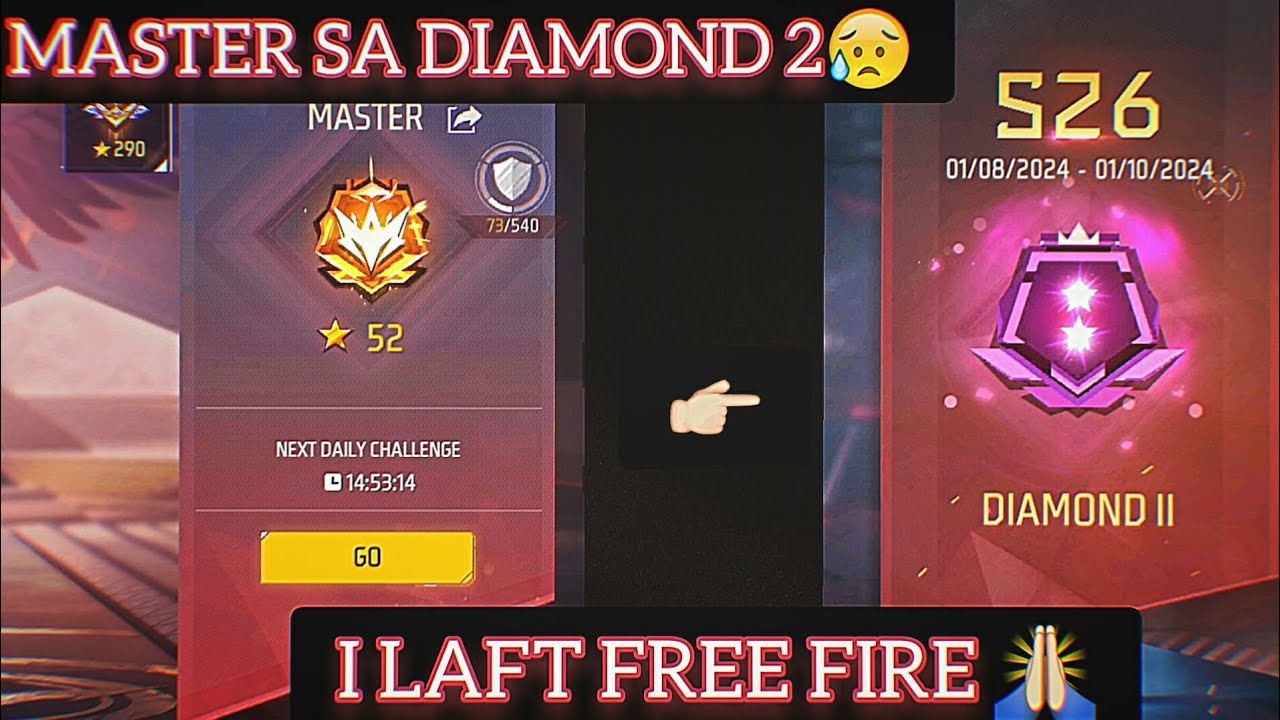 MASTER SA DIAMOND 2 😥 ¦ S26 ¦ CS RANK ¦ MASTER SA DIAMOND 2 ¦ FREE FIRE ¦ SAD VIDEO ¦ FANI GAMER 99