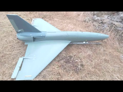 Посаженый РЭБ реактивный дрон Banshee Jet-80 Украины