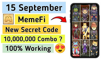 ( Level 1-12) memefi new secret combo 15 september | coin daily code today 15 september all levels