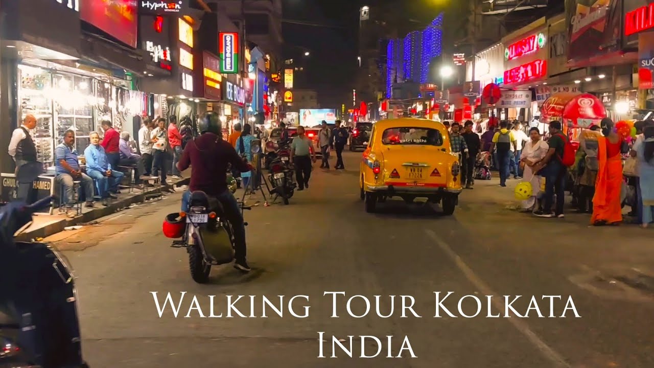 Evening Walk at Esplanade Grand Hotel New Market Lindsay Street Kolkata India 2025 | 4K ASMR Video