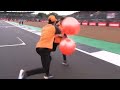 HERE COMES RICCIARDO!! - Ricciardo HITS Norris with a Space Hopper