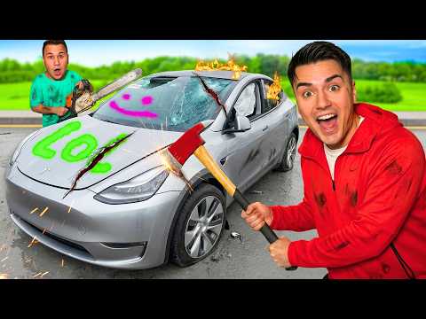 WE'RE going to completely destroy the CAR! 😱 (escalates)