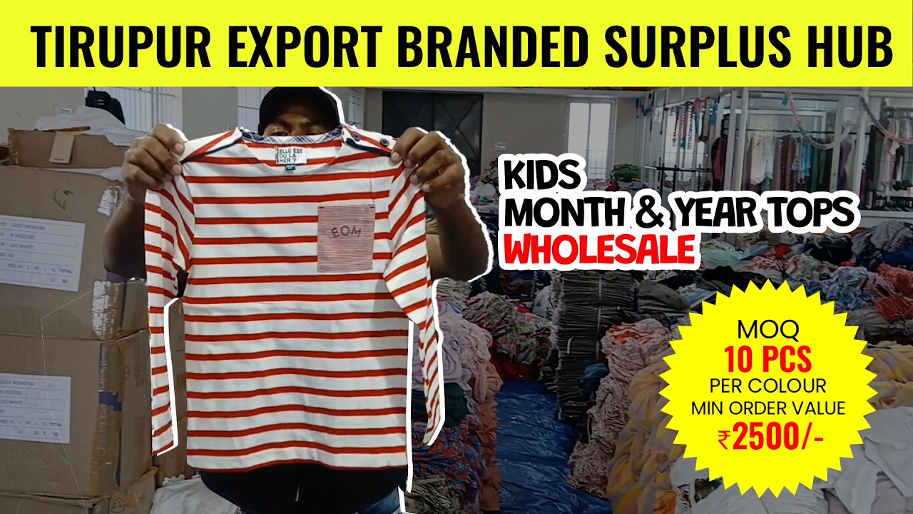 Boys & Girls Month & Year Tops Wholesale Collection | Premium Export Surplus | Tirupur Branded