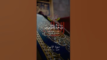 وننزل من القرآن ما هو شفاء ورحمة للمؤمنين.. #سعد_الغامدي #سورة_الإسراء #ريحانة_قرآن #تلاوات #قرآن
