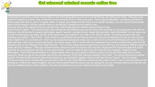 How to : Get missouri criminal records online free