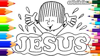 Colorir e Pintar Desenho Animado para crianças aprender YouTube, Turma do Cristãozinho Jesus é Tudo screenshot 1