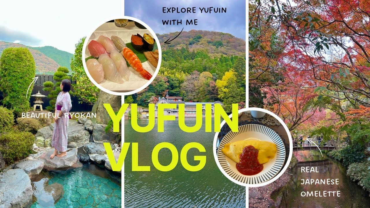 EP.01일본🇯🇵유후인여행 VLOG✨유후인 숙소 맛집 먹거리 추천🤍 야와라기노사토 료칸♨️스시 다이닝 우시오🍣