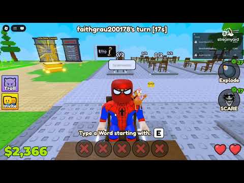 Roblox: Playing connect the words game! | W/@DarthSpider18/@bcebce1136 