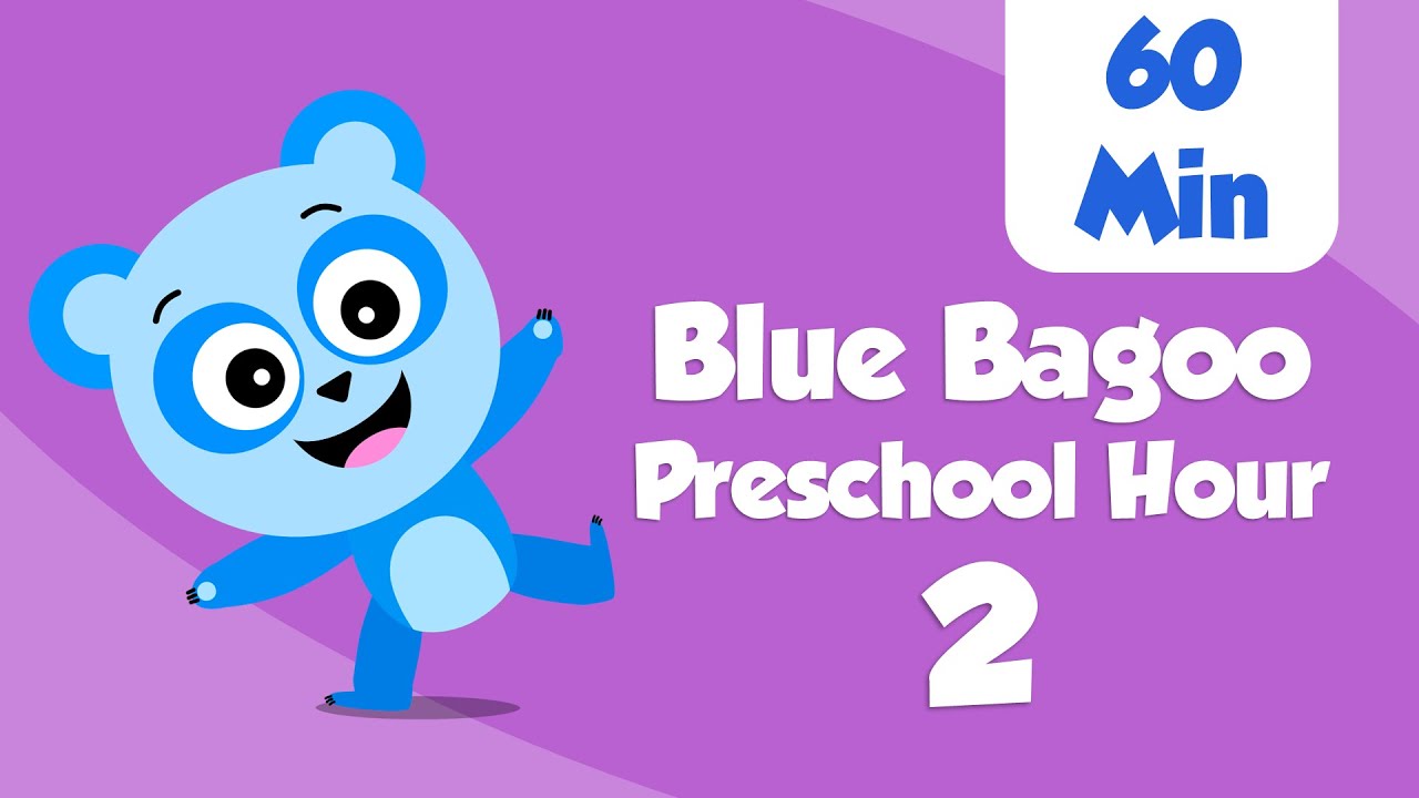 Blue Bagoo Preschool Hour 2 | Counting, Shapes, Exercise, Bath Time and ...
