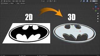 Blender Tutorial  Turn Any 2D Image to 3D Model  Quick & Easy