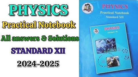 12th physics practical Book all Answer | 12th physics practical | class 12th physics practical