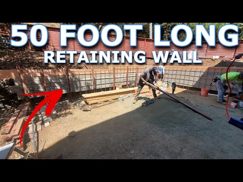 How To Frame Concrete Retaining Wall (Modern Landscape Project)