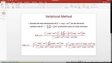Variational Method Applied to Harmonic Oscillator 1