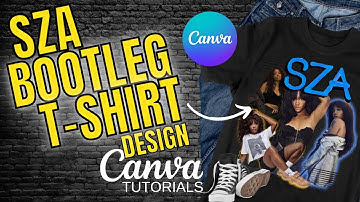 SZA| Watch me design a vintage style bootleg rap tshirt, Canva tutorial #GRAPHICDESIGNER #GRAPHICS
