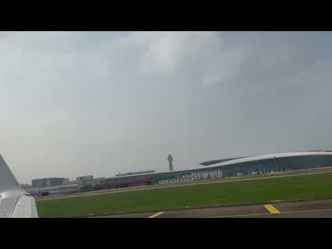 Takeoff from Hangzhou airport, China