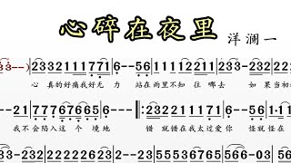 《心碎在夜里》洋澜一 简谱版
