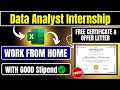 Data Analyst Internship | Work from Home | Good stipend