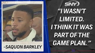 Saquon Barkley says neck injury did not limit him in Giants' loss to Eagles | Giants Post Game | SNY