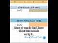 MS Excel now and today formula.. #exceltips
