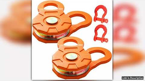SucceBuy 2pcs 11T Snatch Block Adapt 05514 mm Synthetic Rope or Soft Shackles Winch Pulley for