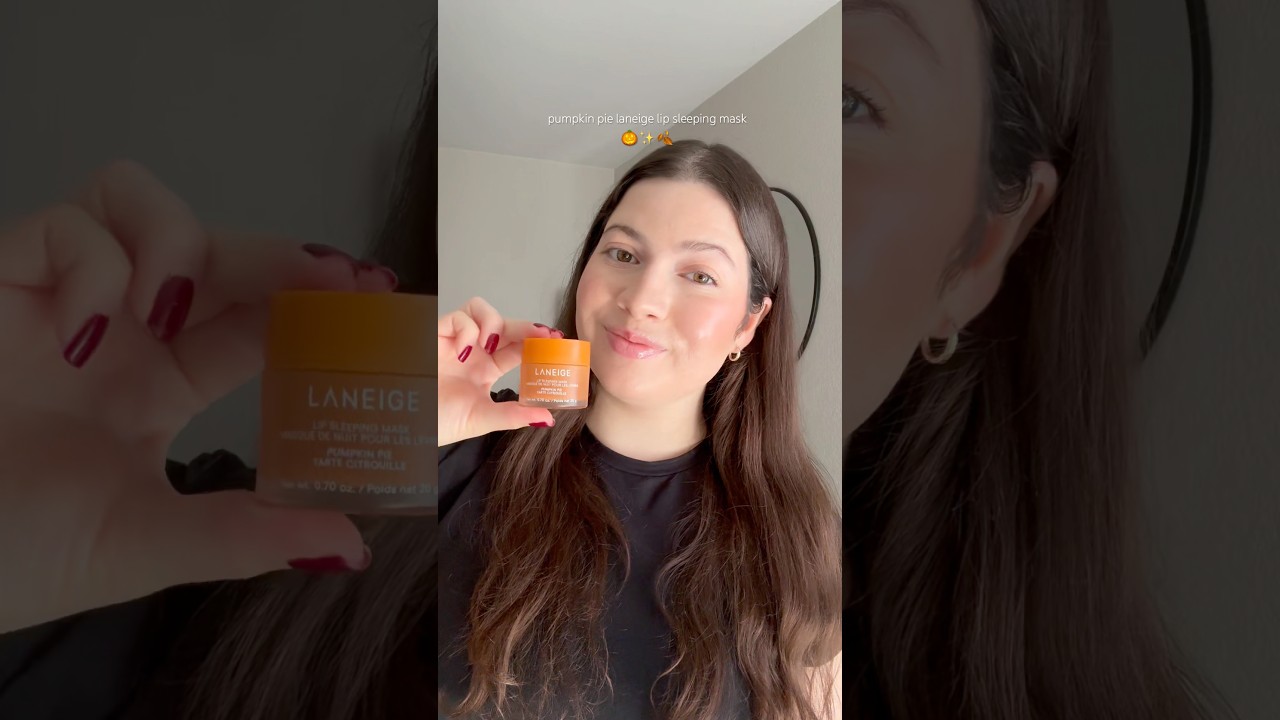 trying Laneige Lip Sleeping Mask in Pumpkin Pie 🎃🥧 