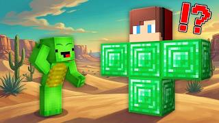 JJ Became an EMERALD GOLEM To PRANK on MIKEY in Minecraft