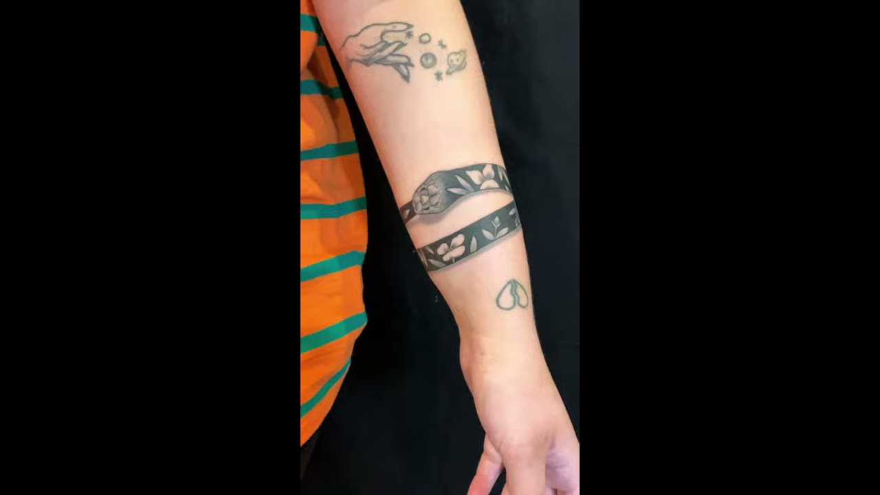 Floral snake wrapping tattoo YouTube