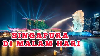 Wisata Singapura Di Malam Hari | Merlion Park | Marina Bay Sands | Singapore Flyer | Traveling