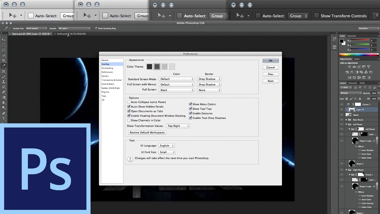 Photoshop Cs6 Interface And Performance Youtube