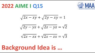Details 2022 AIME I Solutions Q15 | HW: AIME II 2023 | Algebra Math Olympiad simil. AMC 8 10 12 A B BMO UKMT News