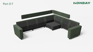 Module sofa assembly video