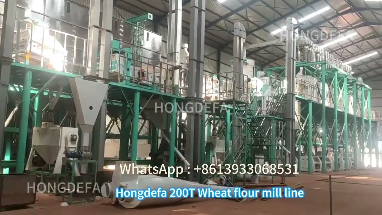 Discover Hongdefa’s 200T/24H Wheat Flour Mill Line – Built for Efficiency & Quality!